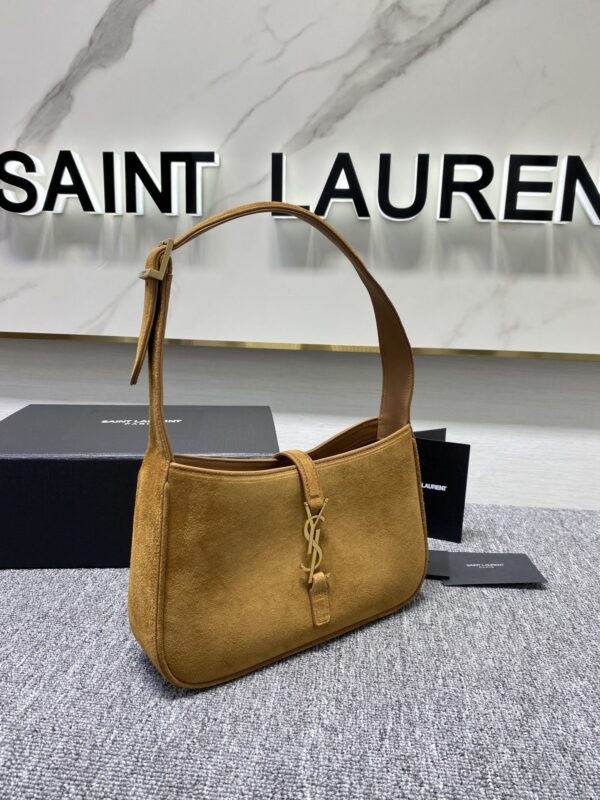 YSL’s New Spring and Summer Show Armpit Bag - Brown (Golden) - Image 3