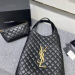 YSL Yves Saint Laurent's High-Grade NAPPA Handbag - Black - Image 5