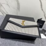 YSL Linen Stripe Handbag - Image 4