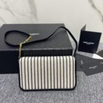 YSL Linen Stripe Cross-body Small Bag - Image 5