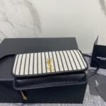YSL Linen Stripe Cross-body Small Bag - Image 4