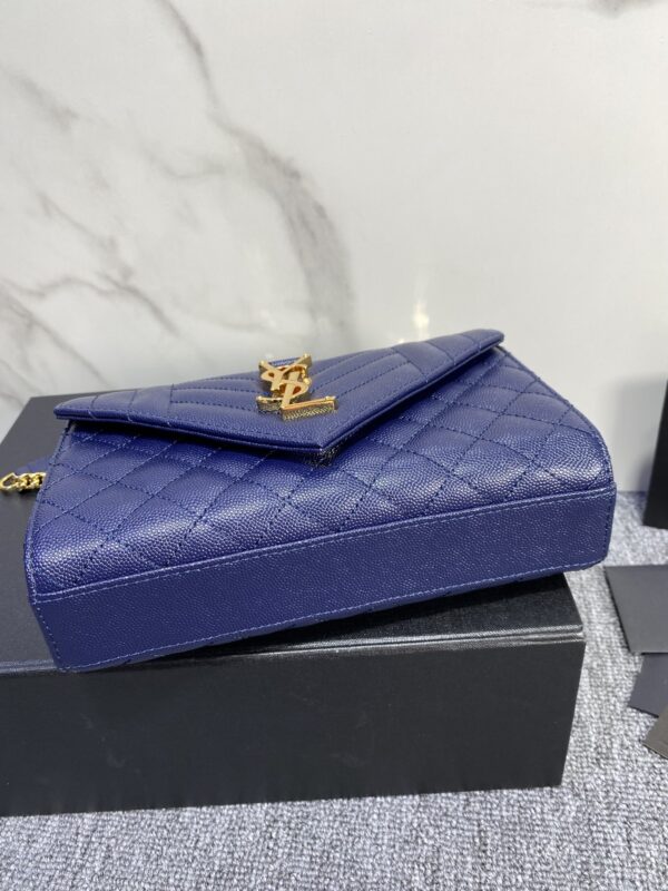 YSL Small Envelope Bag - Blue - Image 4