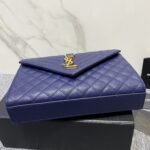 YSL Classic Grid Messenger Bag - Dark Blue - Image 4