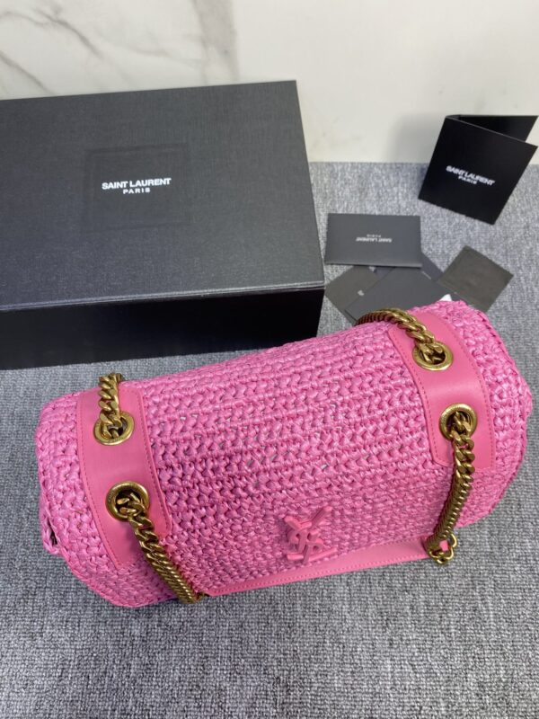 YSL NIKI Woven Bag - Pink - Image 3
