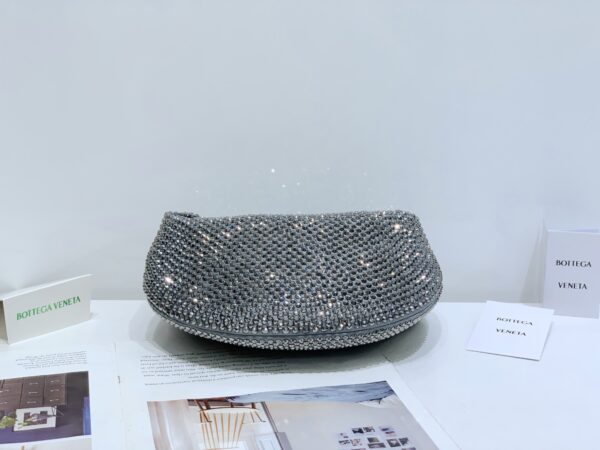 Bottega Veneta Mini Jodie Chinese Valentine’s Day Handbag - Gray - Image 4