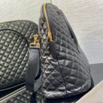 YSL Oversized Sheepskin Quilted Travel Bag - Black - Image 4