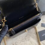 YSL Hot Toothpick Pattern Small Handbag - Black - Image 2