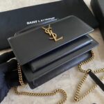 YSL Hot Toothpick Pattern Small Handbag - Black - Image 4
