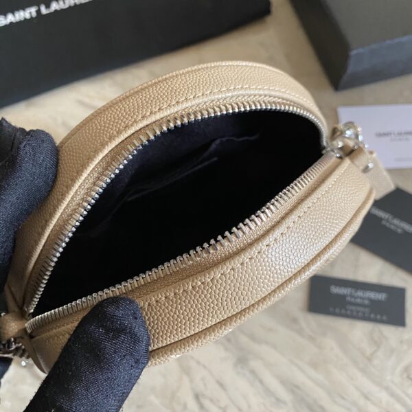 YSL Vinyle Cute Round Bag  - Cream - Image 2
