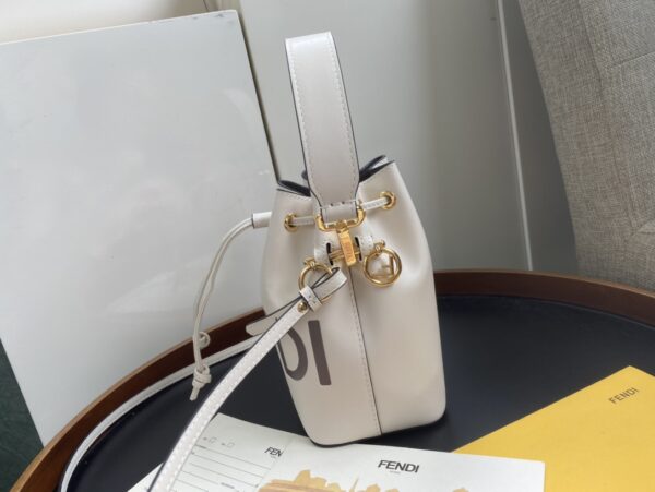 Fendi Mon Tresor Small Bucket Bag - White - Image 3
