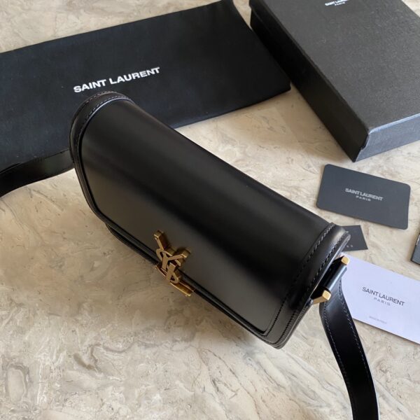 YSL Monogram Cross-body Shoulder Small Handbag - Black - Image 4