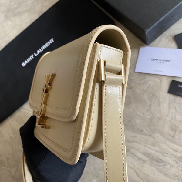 YSL Monogram Cross-body Shoulder Small Handbag - Cream - Image 4