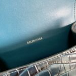 Balenciaga Crocodile XSmall Hourglass Bag - Blue - Image 2