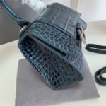 Balenciaga Crocodile XSmall Hourglass Bag - Blue - Image 4