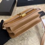 YSL SOLFElNO Suede and Denim Medium Size Handbag - Brown - Image 4