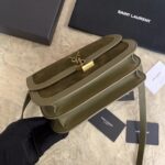 YSL SOLFElNO Suede and Denim Medium Size Handbag - Green - Image 3
