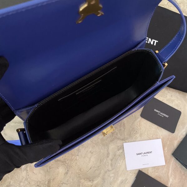 YSL Monogram Cross-body Shoulder Large Handbag - Dark Blue - Image 2