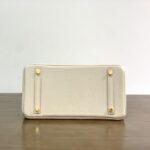Hermes Birkin Gold Buckle Handbag - Milkshake White - Image 3