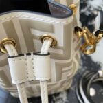 Fendi Mini Bucket Handbag - White - Image 5