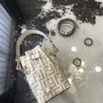 Fendi Mini Bucket Handbag - White - Image 3