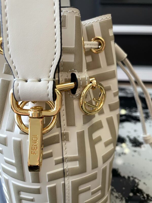 Fendi Mini Bucket Handbag - White - Image 4
