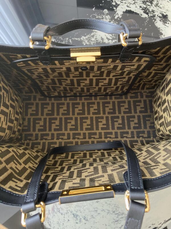 Fendi Old Flower Tote Handbag - Black - Image 3