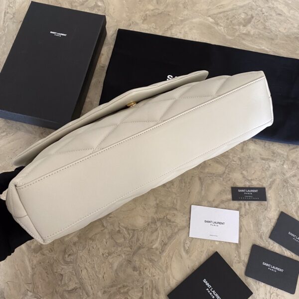 YSL Saint Laurent SADE Puffer Clutch Bag - White - Image 5