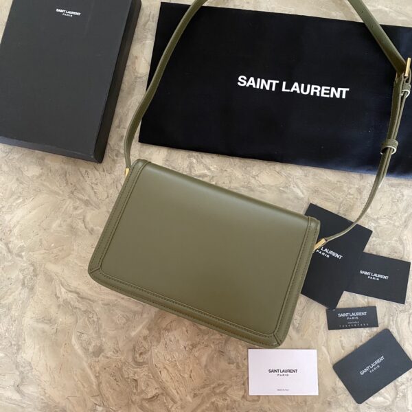 YSL Monogram Cross-body Shoulder Large Handbag - Green - Image 4