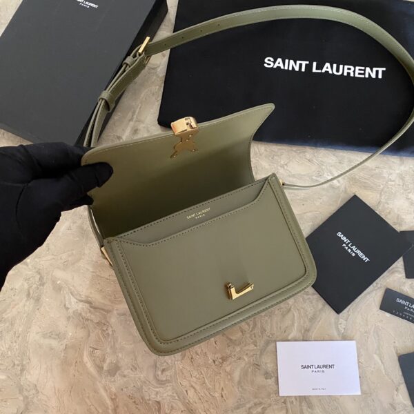 YSL Monogram Cross-body Shoulder Small Handbag - Green - Image 3