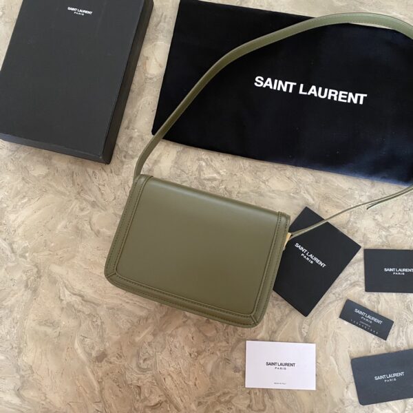 YSL Monogram Cross-body Shoulder Small Handbag - Green - Image 4