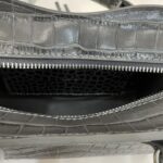 Balenciaga Neo Classic Mini Crocodile Handbag - Gray - Image 5