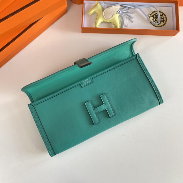 Hermes Jige Elan Clutch – Verona Green - Image 3