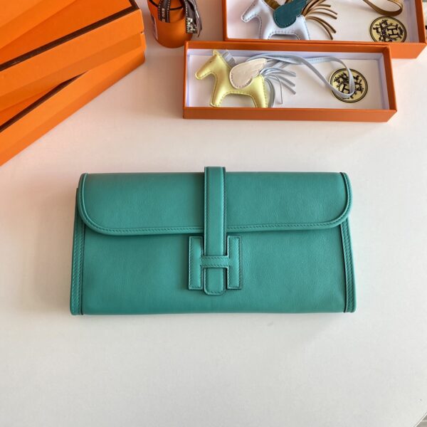 Hermes Jige Elan Clutch – Verona Green - Image 5