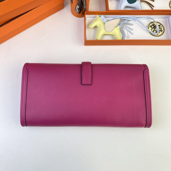 Hermes Jige Elan Clutch - Rose Purple - Image 3