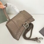 Balenciaga Crocodile XSmall Hourglass Bag - Metal Gray - Image 2