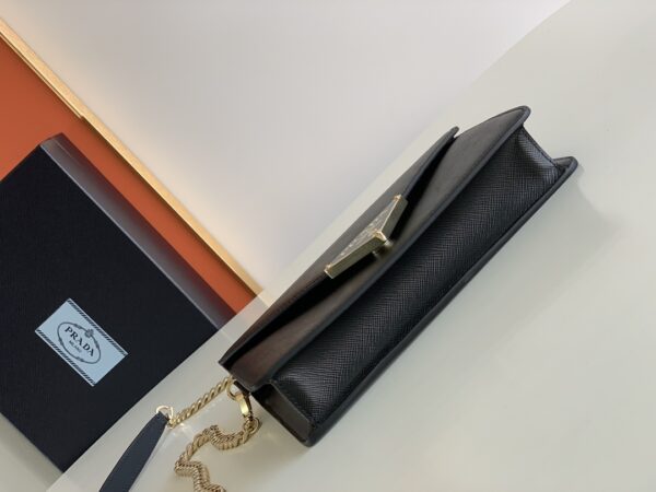 Prada Flap Shoulder Bag - Black - Image 3