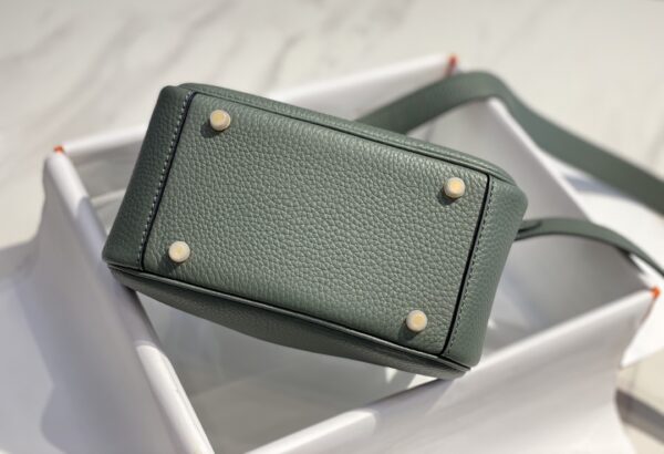Hermes Mini Lindy Handbags - Almond Green - Image 3
