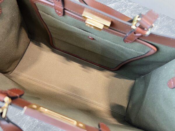 Fendi Logo Tote Bag - Army Green - Image 3