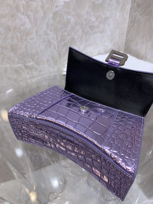 Balenciaga Heavyweight Hourglass Large Bag - Shimmery Purple - Image 4
