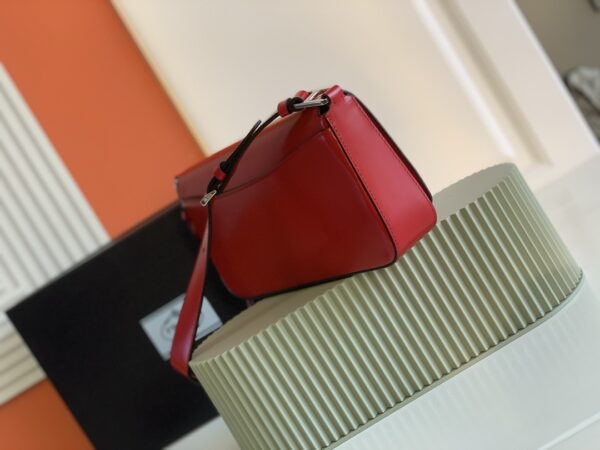 Prada Flip-Top Shoulder Bag - Red - Image 4