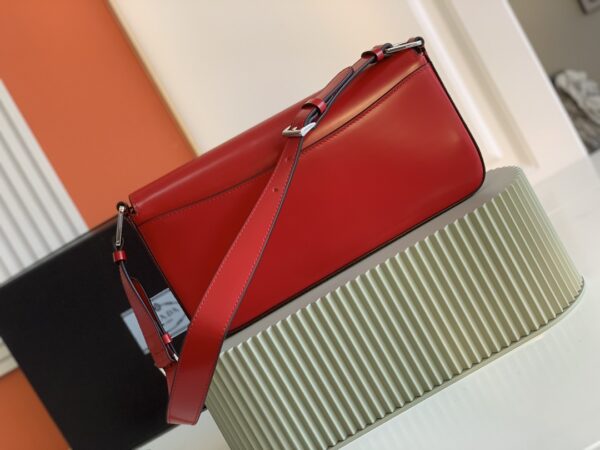 Prada Flip-Top Shoulder Bag - Red - Image 3