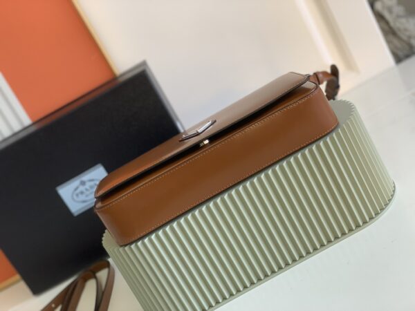 Prada Flip-Top Shoulder Bag - Brown - Image 3
