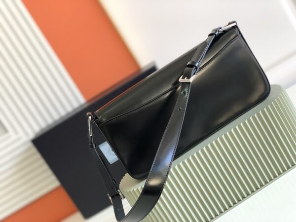 Prada Flip-Top Shoulder Bag - Black - Image 4