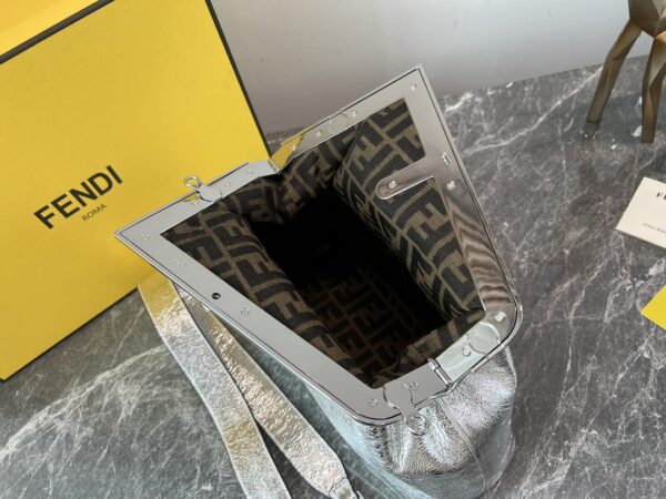 Fendi First Large Handbag - Silver - Image 4