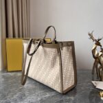 Fendi Double FF Flannel Peekaboo X-tote Bag - Image 5