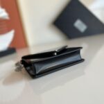 Prada Large Triangular Flip Cover Handbag - Black - Image 3