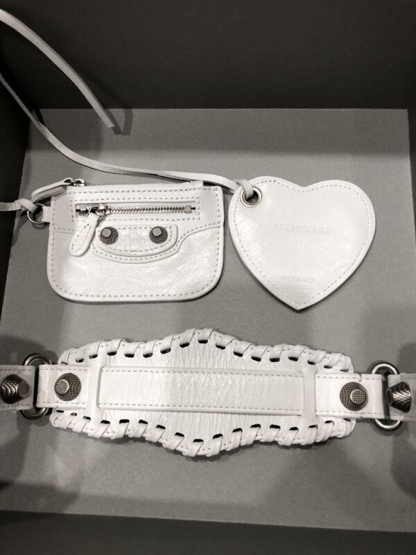 Balenciaga Le Cagole Half-Moon Large Armpit Dumpling Bag - White - Image 2