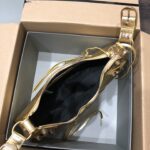 Balenciaga Le Cagole Half-Moon Small Armpit Dumpling Bag - Golden - Image 3