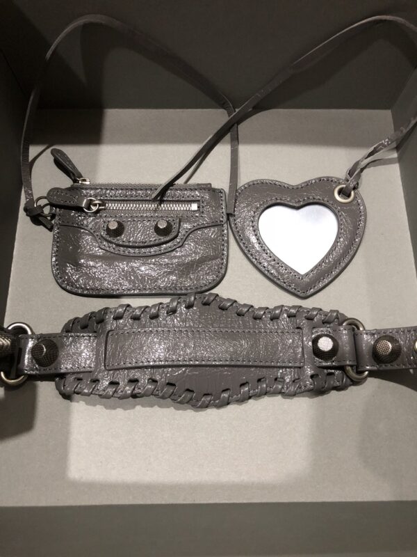 Balenciaga Le Cagole Half-Moon Large Armpit Dumpling Bag - Gray - Image 3