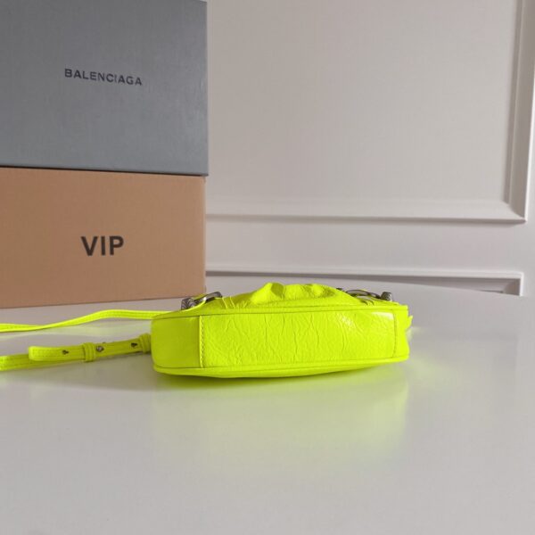 Balenciaga Le Cagole Mini Armpit Bag - Lime - Image 4